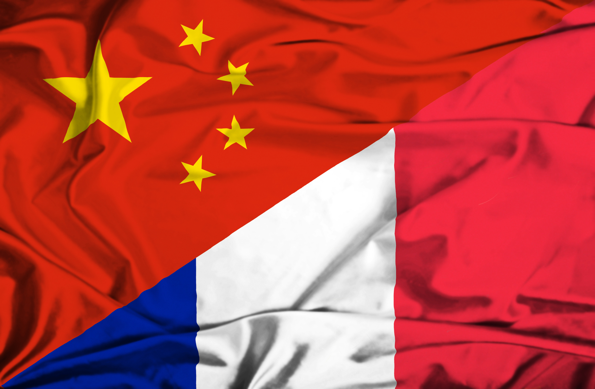 Γαλλία και Κίνα σημαίες