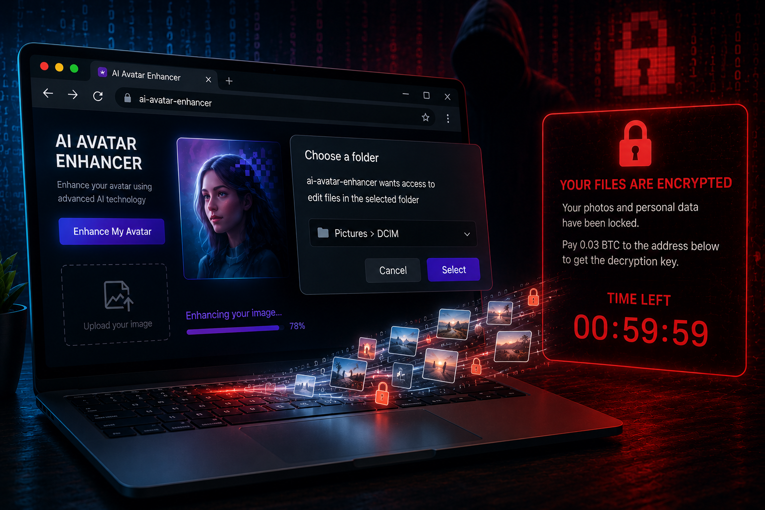 Deepseek LLM Hallucination browser_ransomware
